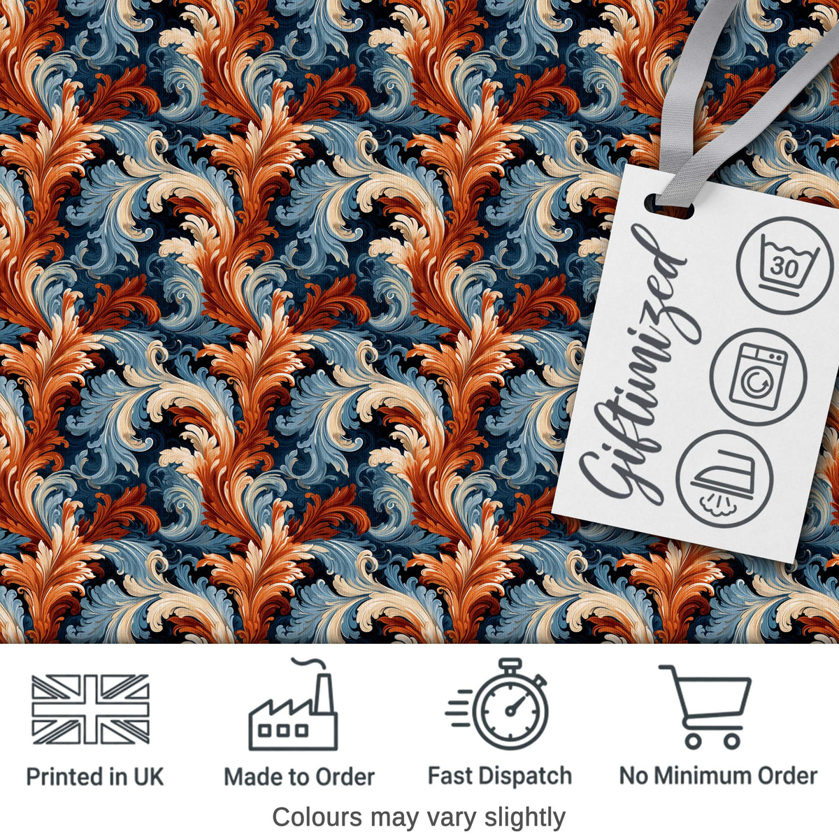Ivory Gold Damask Seamless Pattern Classic Elegant Ornamental Lovely  Digital Print Material by the Metre UK Sewing Quilting Textile