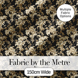 Rich Gold Black Floral Baroque Seamless Luxury Vintage Ornamental  Digital Print Material by the Metre UK Sewing Quilting Textile