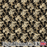 Rich Gold Black Floral Baroque Seamless Luxury Vintage Ornamental  Digital Print Material by the Metre UK Sewing Quilting Textile
