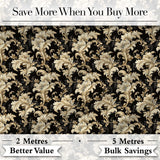 Rich Gold Black Floral Baroque Seamless Luxury Vintage Ornamental  Digital Print Material by the Metre UK Sewing Quilting Textile