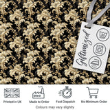 Rich Gold Black Floral Baroque Seamless Luxury Vintage Ornamental  Digital Print Material by the Metre UK Sewing Quilting Textile