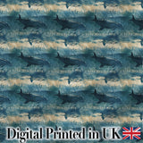 Beige Ocean Whale Seamless Pattern Soft Marine Animal Illustration  Digital Print Material by the Metre UK Sewing Quilting Textile
