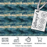 Beige Ocean Whale Seamless Pattern Soft Marine Animal Illustration  Digital Print Material by the Metre UK Sewing Quilting Textile