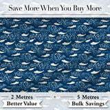 Beige Whale Ocean Seamless Pattern Soft Marine Life Illustration  Digital Print Material by the Metre UK Sewing Quilting Textile
