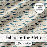 Watercolour Whale Seamless Pattern Soft Ocean Marine Animal Design  Digital Print Material by the Metre UK Sewing Quilting Textile