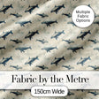 Ocean Whale Seamless Pattern Distressed Beige Marine Animal Design  Digital Print Material by the Metre UK Sewing Quilting Textile