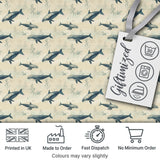 Ocean Whale Seamless Pattern Distressed Beige Marine Animal Design  Digital Print Material by the Metre UK Sewing Quilting Textile