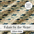 Vintage Blue Humpback Whale Seamless Pattern Ocean Marine Design  Digital Print Material by the Metre UK Sewing Quilting Textile