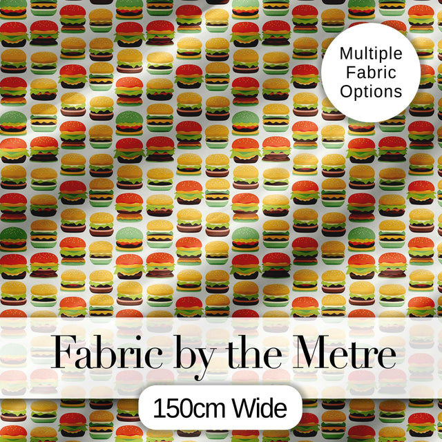 Sketch Style Burger Seamless Pattern Fast Food Illustration Design  Digital Print Material by the Metre UK Sewing Quilting Textile