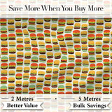 Sketch Style Burger Seamless Pattern Fast Food Illustration Design  Digital Print Material by the Metre UK Sewing Quilting Textile