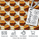 Realistic Burger Stack Seamless Pattern Fast Food Snack Design  Digital Print Material by the Metre UK Sewing Quilting Textile