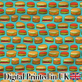 Vintage Burger Seamless Pattern Mint Background Fast Food Design  Digital Print Material by the Metre UK Sewing Quilting Textile