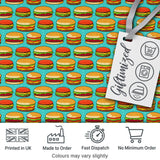 Vintage Burger Seamless Pattern Mint Background Fast Food Design  Digital Print Material by the Metre UK Sewing Quilting Textile