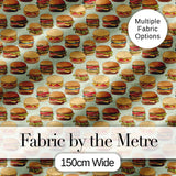 Cute Burger Seamless Pattern Mint Background Fast Food Design Lovely  Digital Print Material by the Metre UK Sewing Quilting Textile