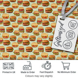 Cute Burger Seamless Pattern Mint Background Fast Food Design Lovely  Digital Print Material by the Metre UK Sewing Quilting Textile