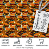 Cute Mini Burger Seamless Pattern Mint Green Background Fast Food  Digital Print Material by the Metre UK Sewing Quilting Textile
