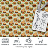 Realistic Juicy Cheeseburger Dark Green Background Fast Food Design  Digital Print Material by the Metre UK Sewing Quilting Textile