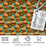 Vintage Burger Cluster Seamless Pattern Fast Food Illustration  Digital Print Material by the Metre UK Sewing Quilting Textile