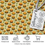 Watercolor Fresh Burger Seamless Pattern White Background Food  Digital Print Material by the Metre UK Sewing Quilting Textile