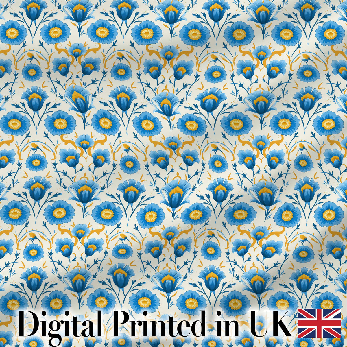 Yellow Poppy Floral Seamless Pattern Botanical Garden Design Lovely  Digital Print Material by the Metre UK Sewing Quilting Textile