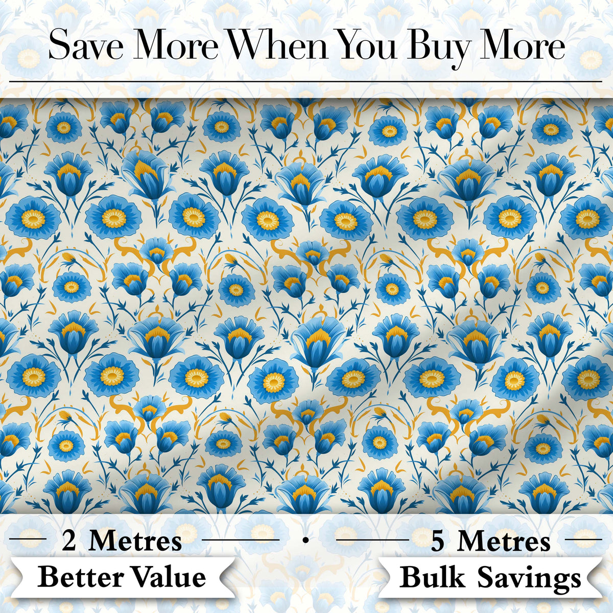 Yellow Poppy Floral Seamless Pattern Botanical Garden Design Lovely  Digital Print Material by the Metre UK Sewing Quilting Textile