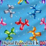 Balloon Dog Seamless Pattern Green Background Colorful Party Design  Digital Print Material by the Metre UK Sewing Quilting Textile