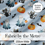 Halloween Ghost Pumpkin Cat Seamless Pattern Pink Cute Spooky Design  Digital Print Material by the Metre UK Sewing Quilting Textile