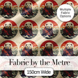 Bear Mountain Circle Seamless Pattern Rustic Woodland Wildlife  Digital Print Material by the Metre UK Sewing Quilting Textile