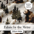 Bear Postage Stamp Seamless Pattern Vintage Woodland Wildlife Design  Digital Print Material by the Metre UK Sewing Quilting Textile