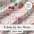 Strawberry Cherry Bow Seamless Pattern Pink Cute Coquette Design  Digital Print Material by the Metre UK Sewing Quilting Textile