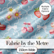 Strawberry Cherry Daisy Seamless Pattern Blush Pink Cute Coquette  Digital Print Material by the Metre UK Sewing Quilting Textile