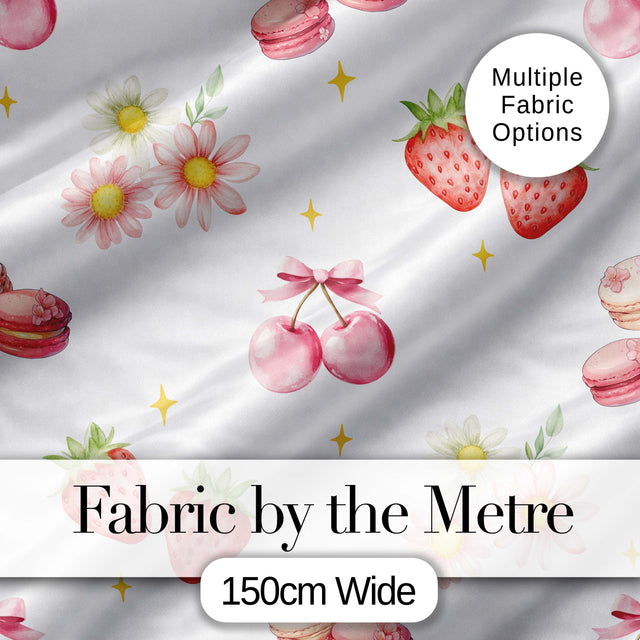 Chocolate Strawberry Cake Seamless Pattern Realistic Dessert Sweet  Digital Print Material by the Metre UK Sewing Quilting Textile