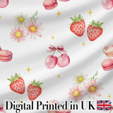 Chocolate Strawberry Cake Seamless Pattern Realistic Dessert Sweet  Digital Print Material by the Metre UK Sewing Quilting Textile
