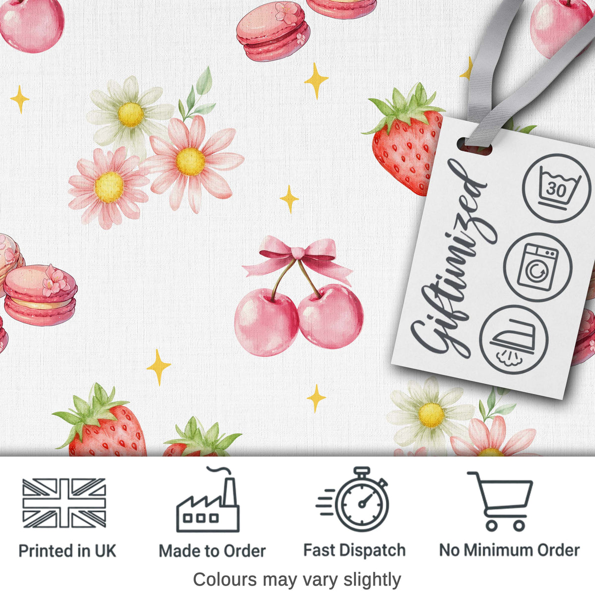 Chocolate Strawberry Cake Seamless Pattern Realistic Dessert Sweet  Digital Print Material by the Metre UK Sewing Quilting Textile