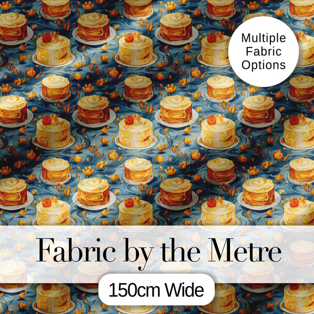 Black White Cake Seamless Pattern Minimal Dessert Food Illustration  Digital Print Material by the Metre UK Sewing Quilting Textile
