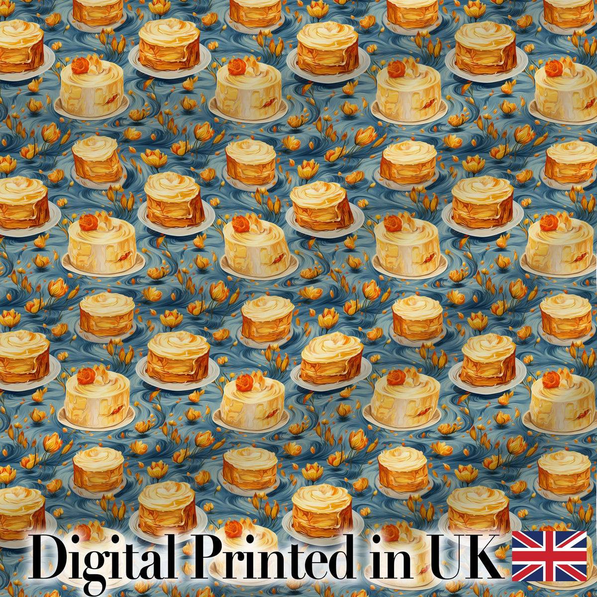 Black White Cake Seamless Pattern Minimal Dessert Food Illustration  Digital Print Material by the Metre UK Sewing Quilting Textile