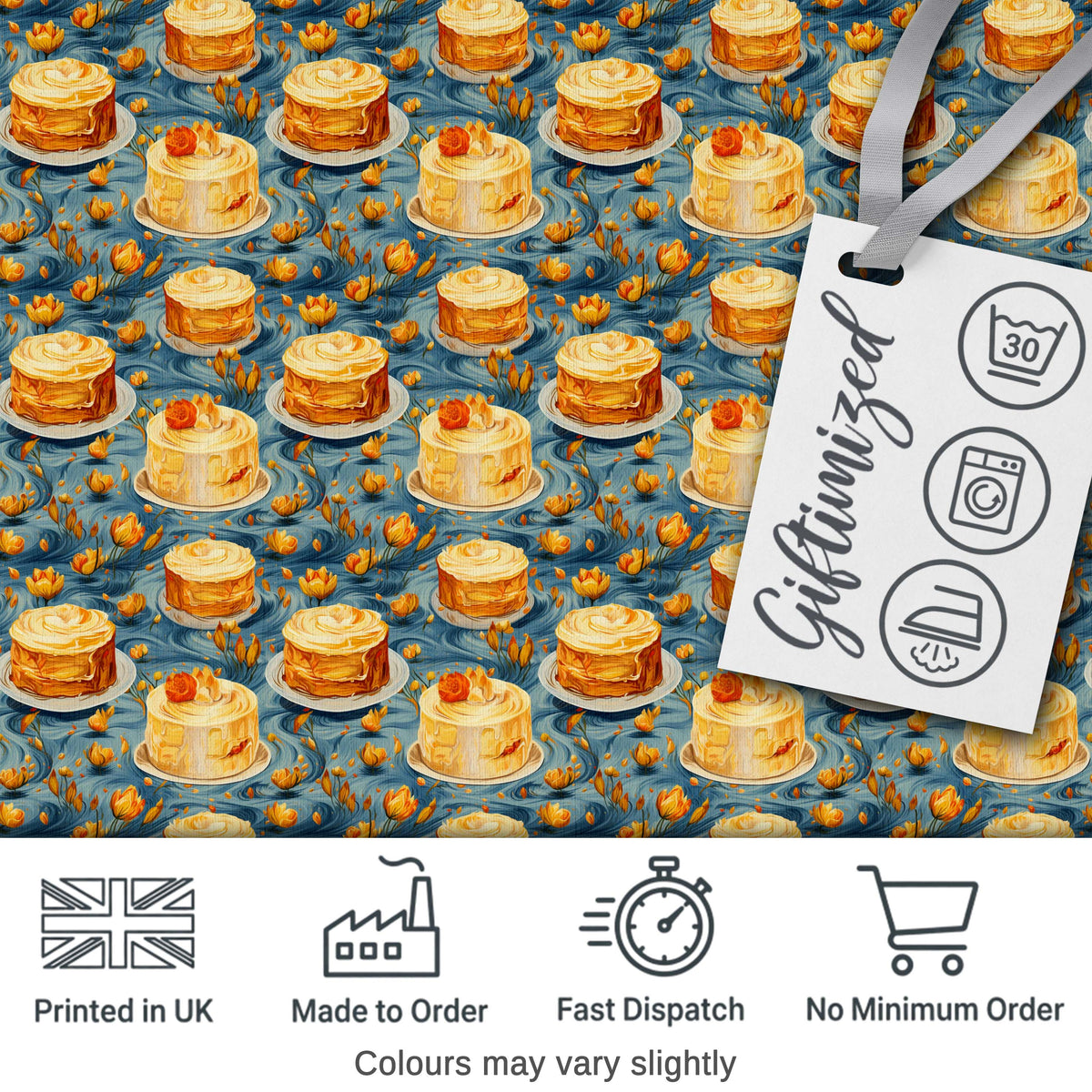 Black White Cake Seamless Pattern Minimal Dessert Food Illustration  Digital Print Material by the Metre UK Sewing Quilting Textile