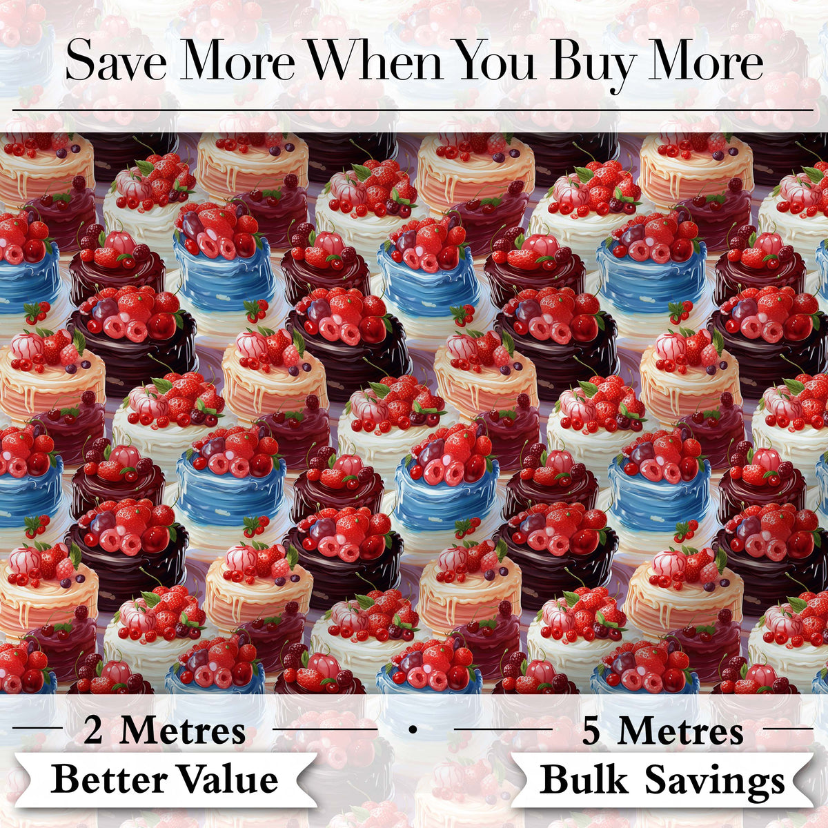 Vintage Cake Slice Seamless Pattern Dessert Food Illustration Design  Digital Print Material by the Metre UK Sewing Quilting Textile