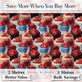 Vintage Cake Slice Seamless Pattern Dessert Food Illustration Design  Digital Print Material by the Metre UK Sewing Quilting Textile