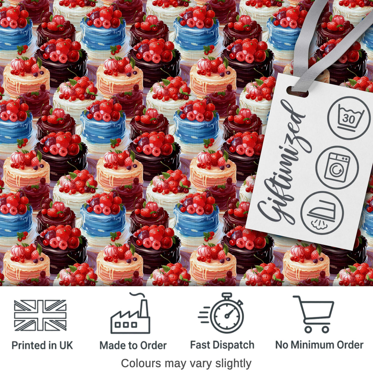 Vintage Cake Slice Seamless Pattern Dessert Food Illustration Design  Digital Print Material by the Metre UK Sewing Quilting Textile