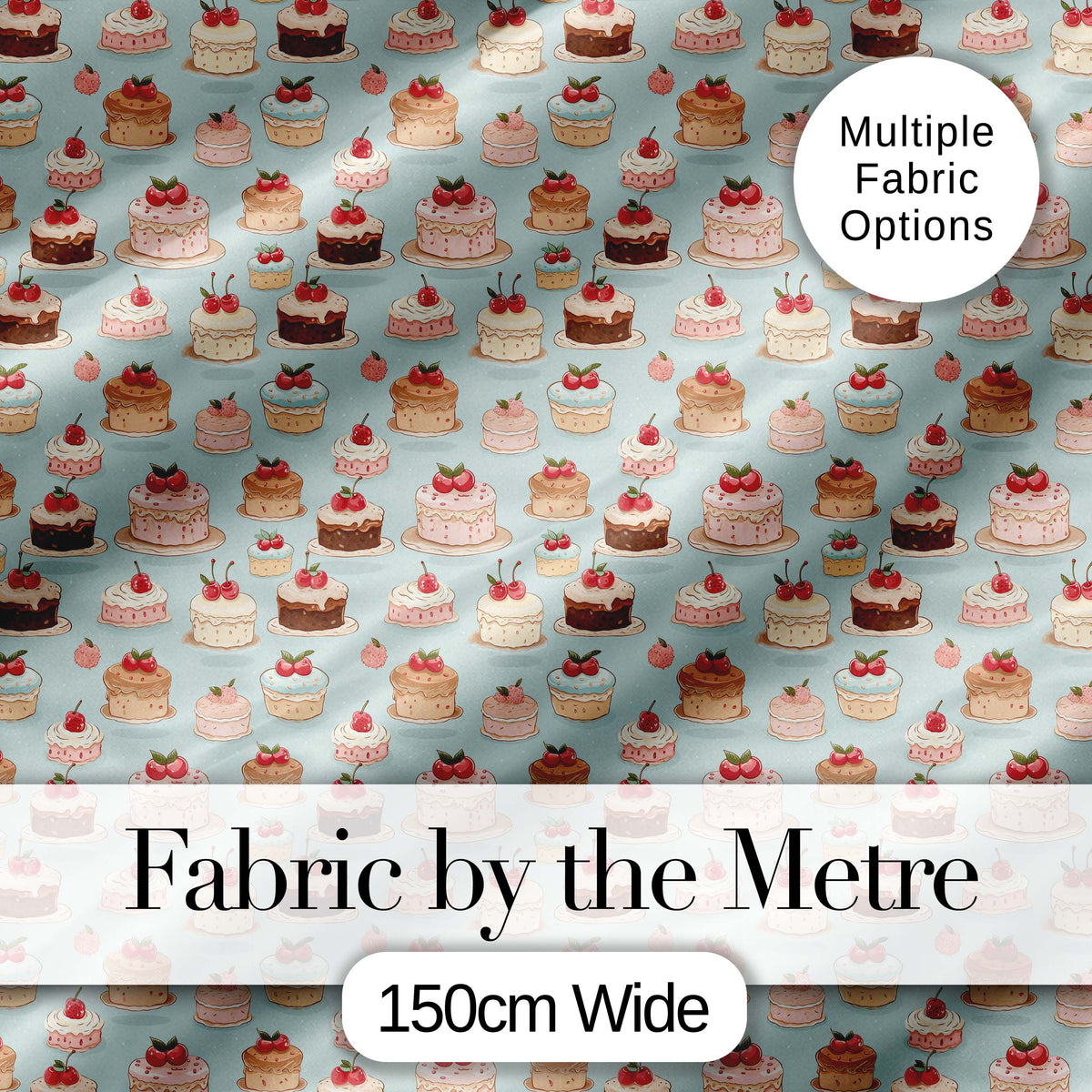 Pastel Cake Slice Seamless Pattern Cute Dessert Sweet Food Design  Digital Print Material by the Metre UK Sewing Quilting Textile
