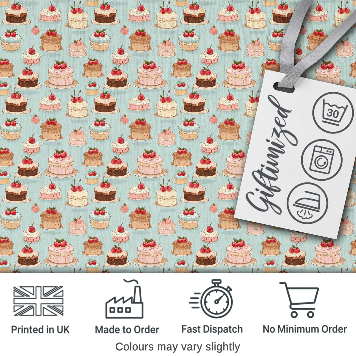 Pastel Cake Slice Seamless Pattern Cute Dessert Sweet Food Design  Digital Print Material by the Metre UK Sewing Quilting Textile
