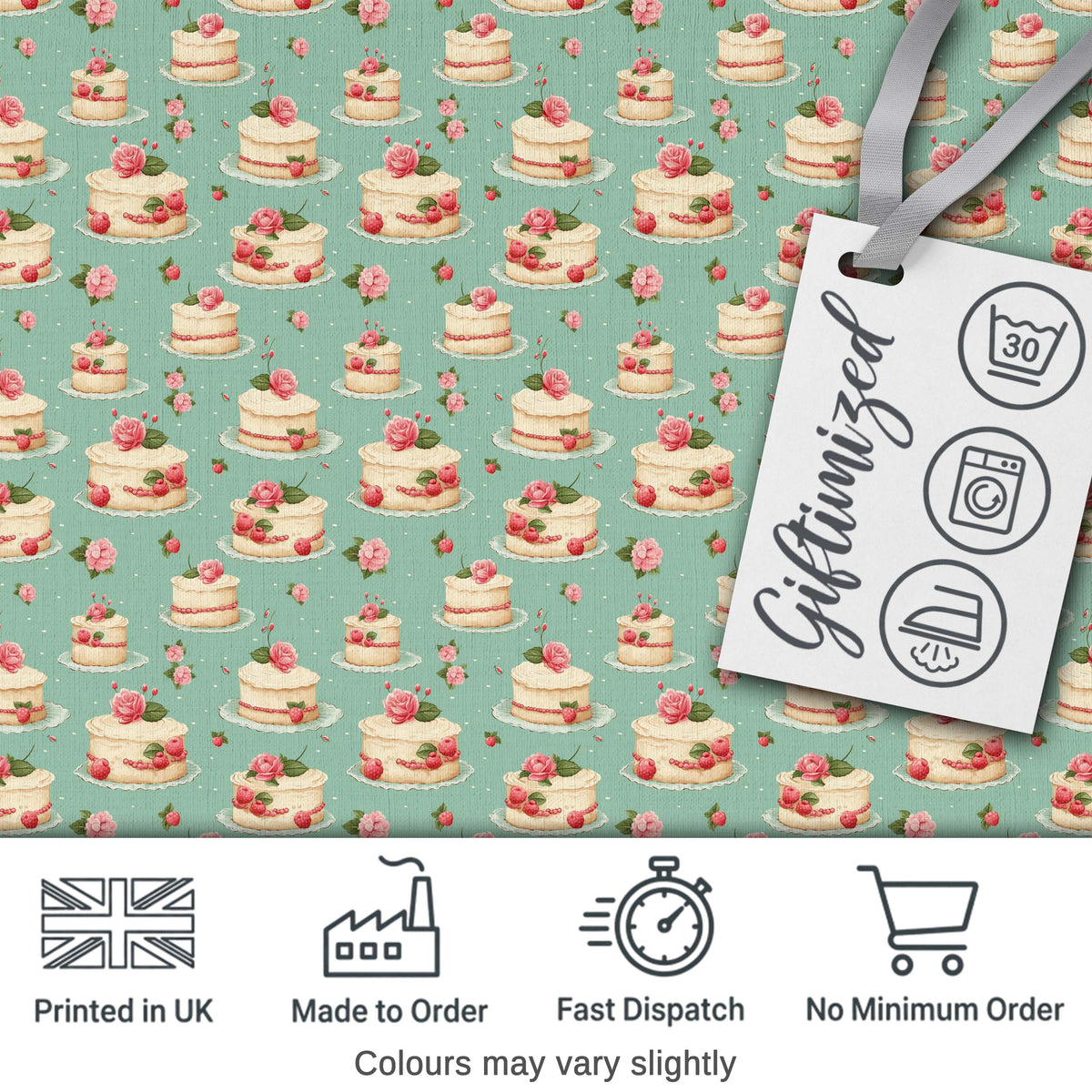 Yellow Floral Cake Seamless Pattern Botanical Dessert Food Design  Digital Print Material by the Metre UK Sewing Quilting Textile
