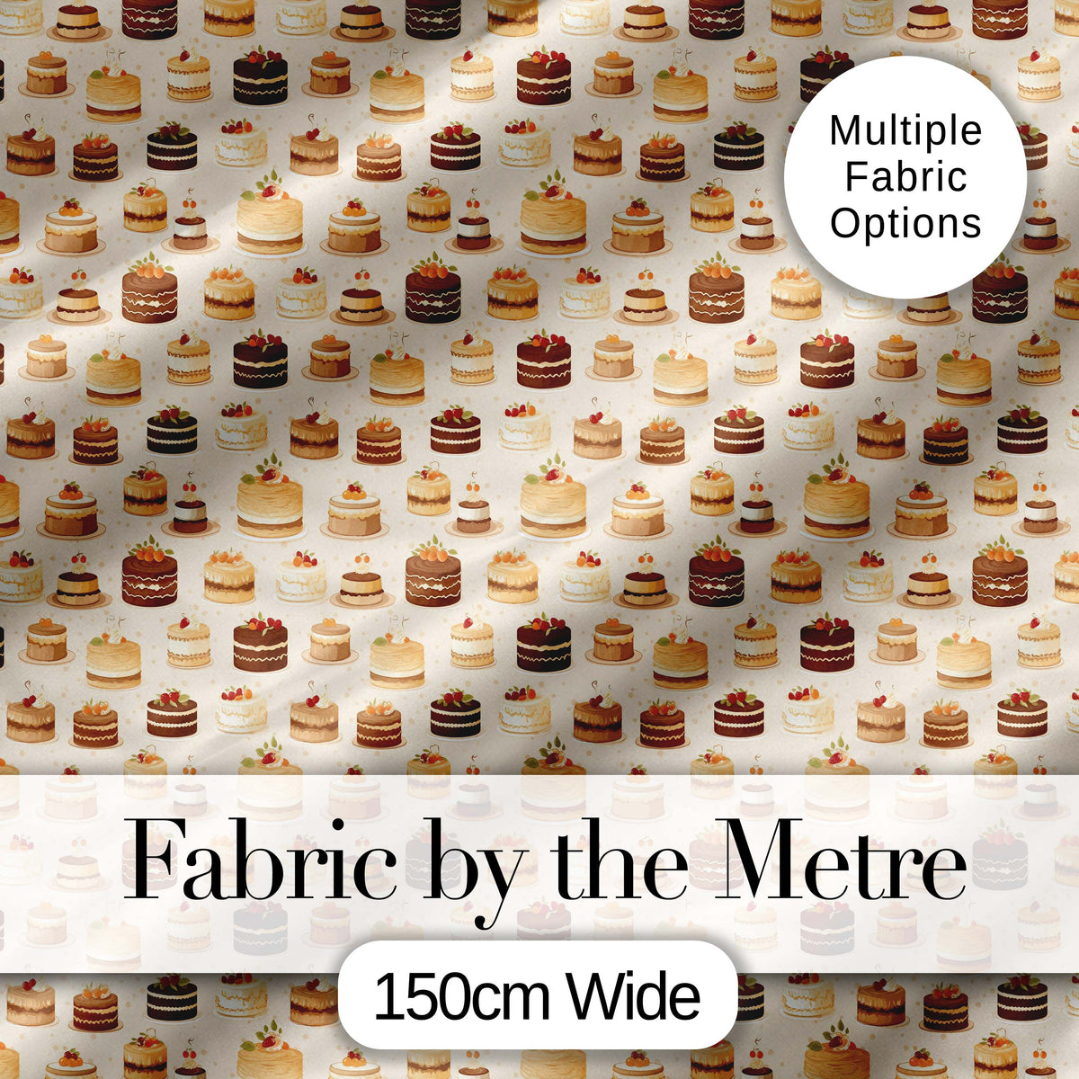 Cute Cake Tile Seamless Pattern Pastel Dessert Sweet Food Design  Digital Print Material by the Metre UK Sewing Quilting Textile