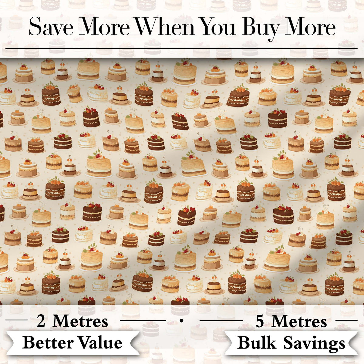 Cute Cake Tile Seamless Pattern Pastel Dessert Sweet Food Design  Digital Print Material by the Metre UK Sewing Quilting Textile