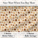 Cute Cake Tile Seamless Pattern Pastel Dessert Sweet Food Design  Digital Print Material by the Metre UK Sewing Quilting Textile