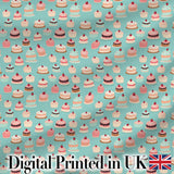 Cake Slice Repeat Seamless Pattern Dessert Sweet Food Design Lovely  Digital Print Material by the Metre UK Sewing Quilting Textile