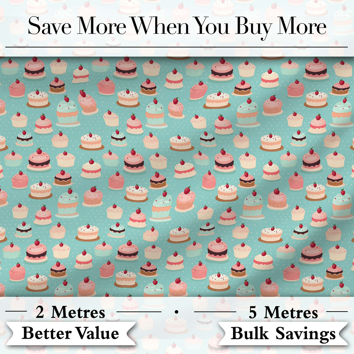Cake Slice Repeat Seamless Pattern Dessert Sweet Food Design Lovely  Digital Print Material by the Metre UK Sewing Quilting Textile