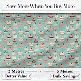 Cake Slice Repeat Seamless Pattern Dessert Sweet Food Design Lovely  Digital Print Material by the Metre UK Sewing Quilting Textile