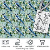 Teal Yellow Bird Botanical Branch Seamless Pattern Vintage Nature  Digital Print Material by the Metre UK Sewing Quilting Textile
